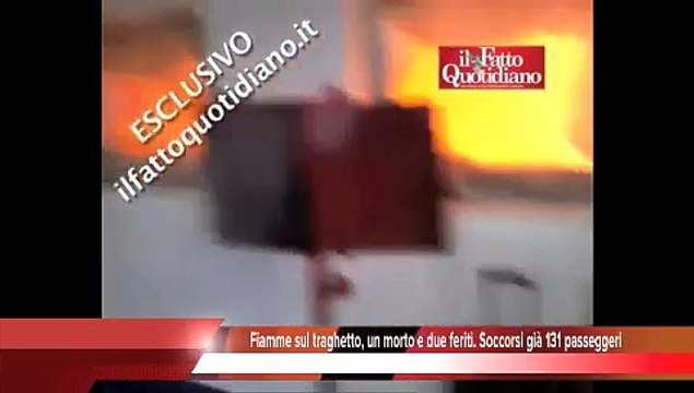 Fiamme sul traghetto, un morto e due feriti. Soccorsi già 131 passeggeri