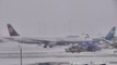 Landing in the Snow. Munich Airport. Lufthansa LH 1895. Air Dolomiti Embraer ERJ-195LR