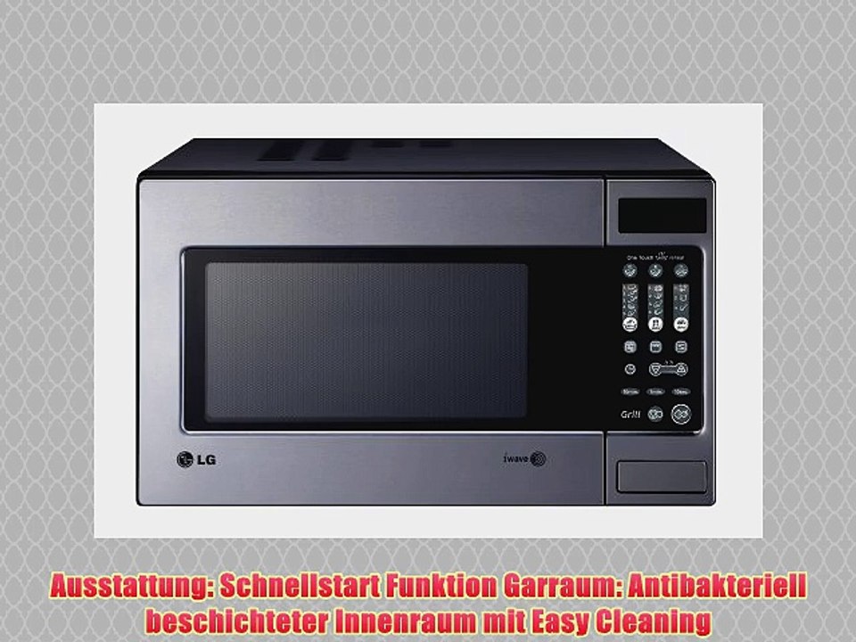 LG MH6043ZLT Mikrowelle (20 L 800 W Easy Cleaning Auftaufunktion Grillfunktion) schwarz/edelstahl