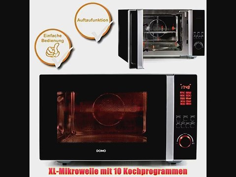 XL-Kombi-Mikrowelle mit Grill 42Liter Volumen bis zu 2700Watt Glasdrehteller 36cm (Farbe: silber)