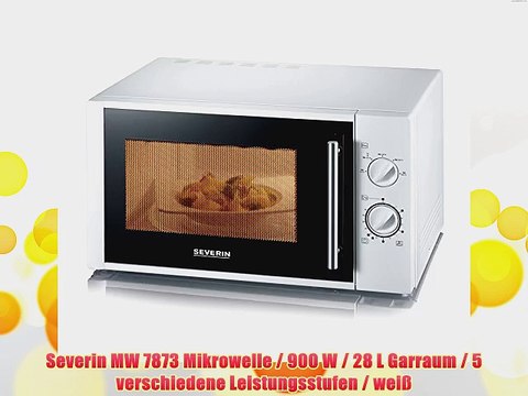 Severin MW 7873 Mikrowelle / 900 W / 28 L Garraum / 5 verschiedene Leistungsstufen / weiÃŸ