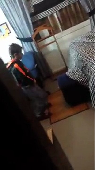 Caught my little brother dancing.. He said -Please don-t ....