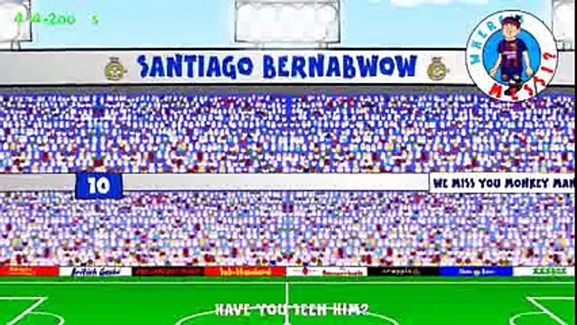 Real Madrid v Barcelona 3 1 El Clasico 25 10 2014 Goals,highlights,Pepe, Benzema, Ronaldo, Cartoon