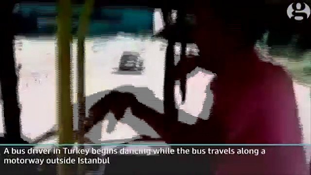 Turkish bus driver dance while driving using the 'horon'