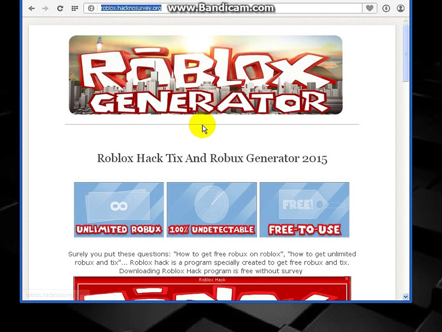 Roblox Hack 2015 Roblox Generator for Unlimited Robux Hack [NO SURVEY] - 