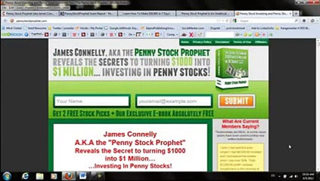 James Connelly Penny Stock Prophet scam review complaints(pennystockprophet2014)