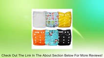 Besto Baby 6pcs Pack All In One Washable Fitted Pocket Cloth Diaper Nappies 6 Diaper Covers   6 Inserts (Classic) Review