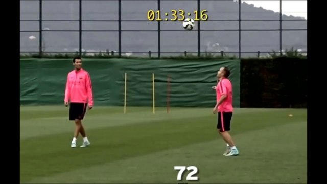 Barcelone Le défi fou du trio Xavi-Iniesta-Busquets à l'entraînement