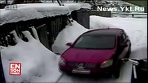 Kadın sürücü aracıyla komşusunu ezdi