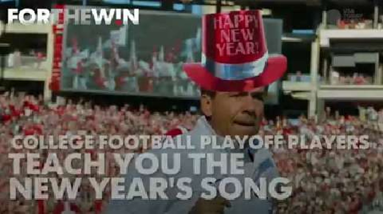 College Football Playoff players teach you the words to Auld Lang Syne
