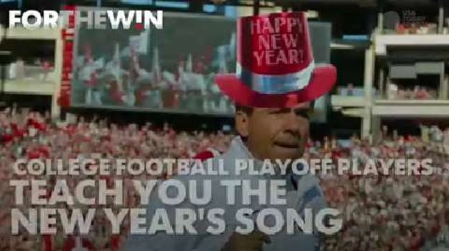 College Football Playoff players teach you the words to Auld Lang Syne