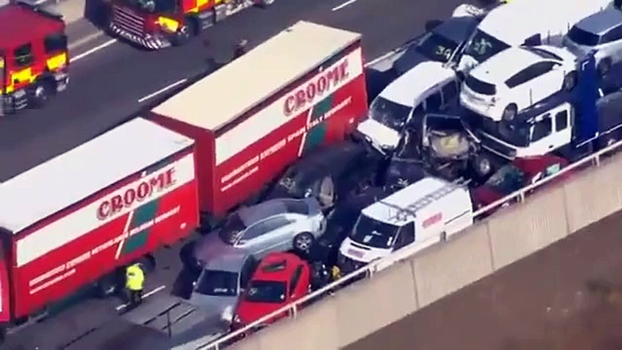 A very bad accident - 300 Cars Destroyed