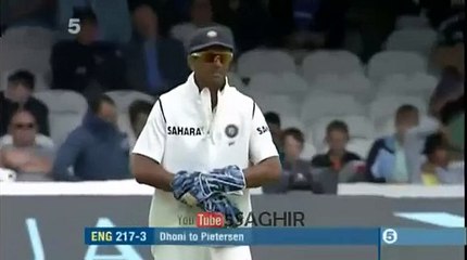 Dhoni almost gets Kevin Pietersen Wicket India VS England Test Series 2011