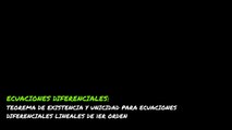 ECUAC DIFEREN=TEOREMA DE EXISTENCIA Y UNICIDAD PARA ECUACIONES DIFERENCIALES