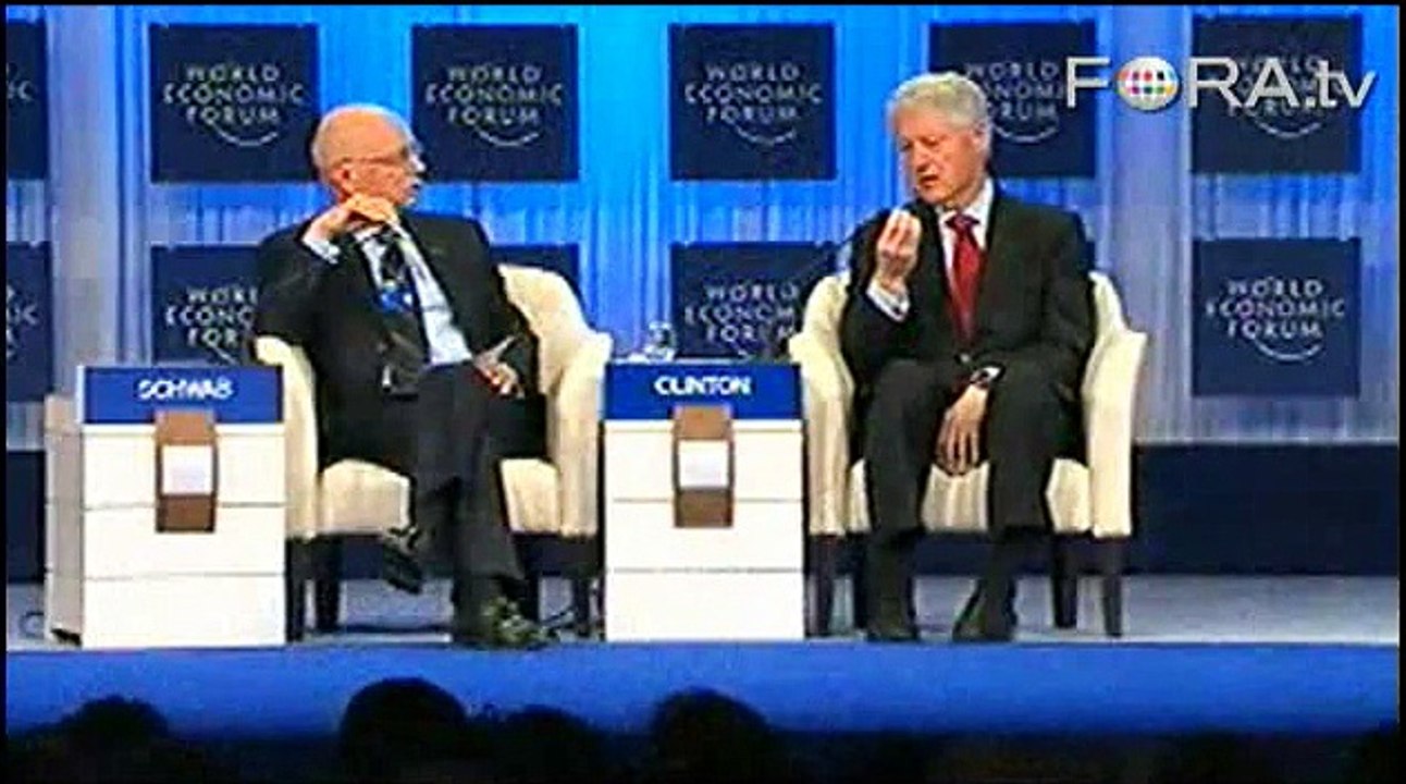Clinton Backs Millennium Development Goals at Davos