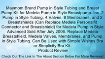 Maymom Brand Pump in Style Tubing and Breast Pump Kit for Medela Pump in Style Breastpump. Inc. 2 Pump in Style Tubing, 4 Valves, 8 Membranes, and 2 Breastshields (Can Replace Medela Personalfit Connector and Breastshield) for Medela Pump in Style Advance
