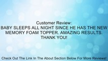 Memory Foam Crib Mattress Topper Review