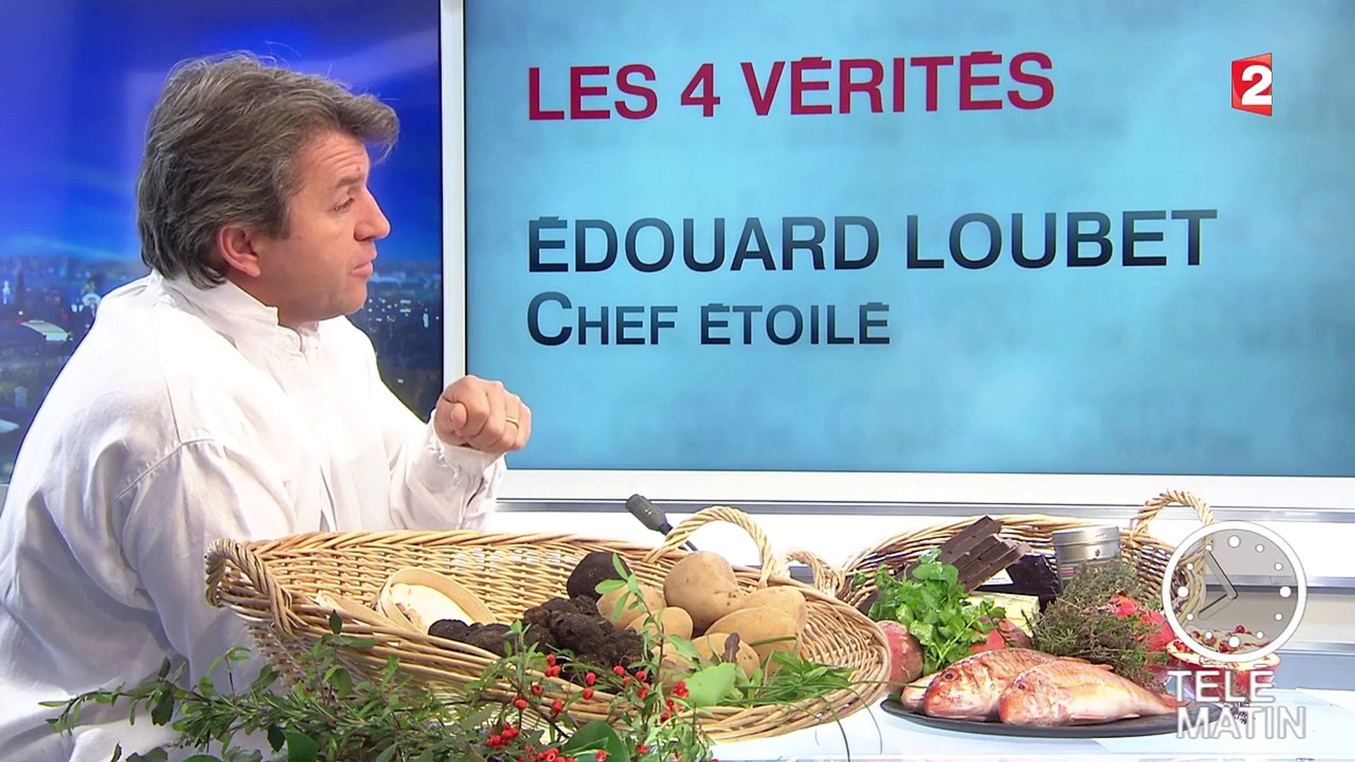 Les 4 vérités : Édouard Loubet, récemment élu cuisinier de l'année, propose  un menu de Saint-Sylvestre - Vidéo Dailymotion