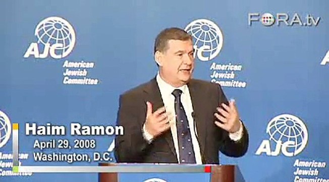 Israeli Vice Premier Haim Ramon on the Iranian Threat