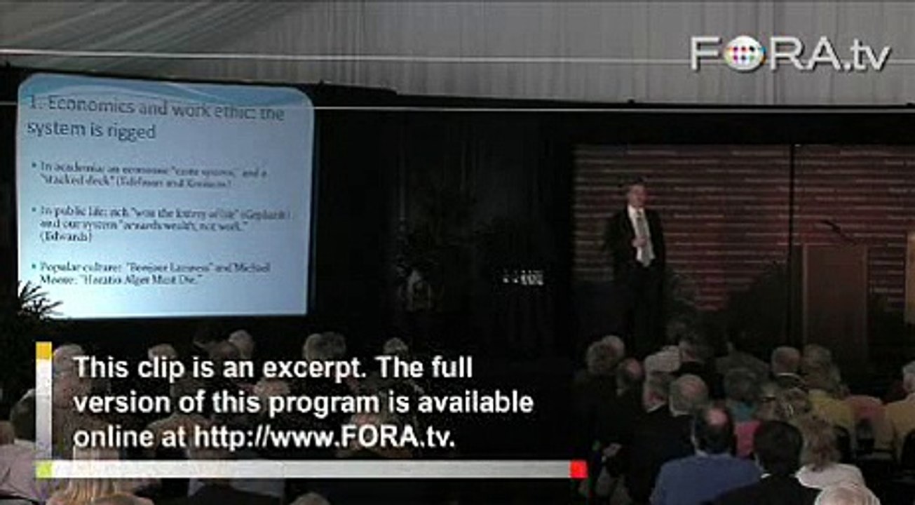 Peter Schweizer on Modern Liberal Work Ethic