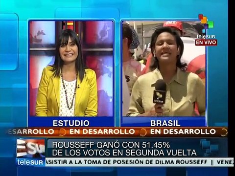 Brasileños manifiestan su apoyo a Rousseff en Brasilia