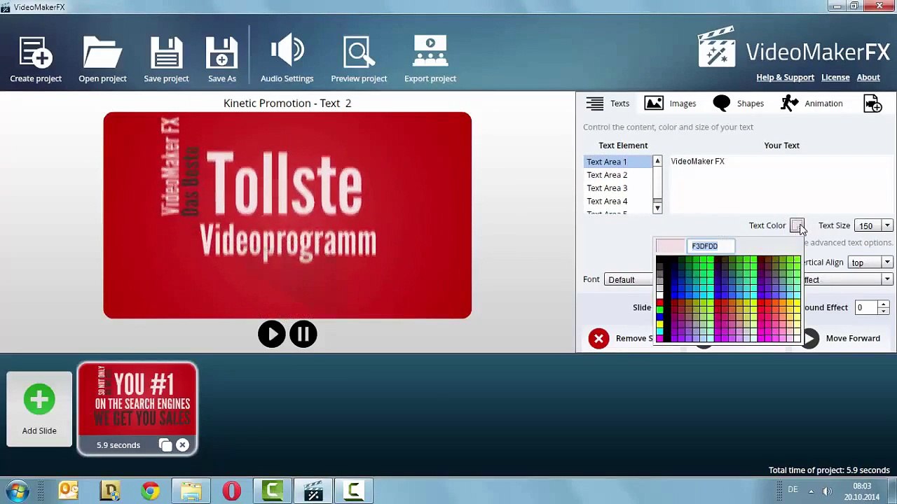 Videos bearbeiten The Ultimate Movie Maker VideoMakerFX deutsch