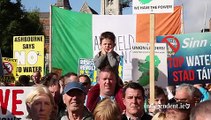 Thousands demonstrate against water charges.
