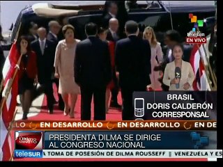 Dilma Rousseff ingresa al Congreso Nacional