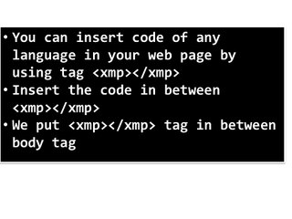 inserting code in webpage