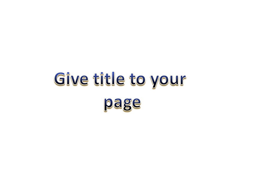 how to set title of a webpage