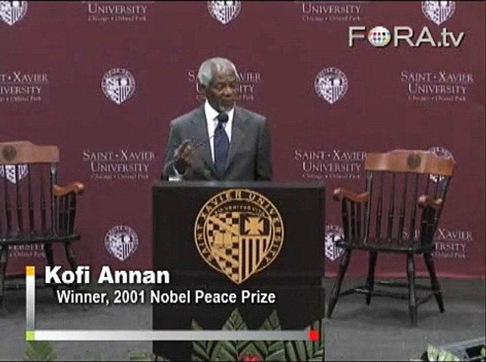 Kofi Annan Pushes for Economic Fairness Over Regulation