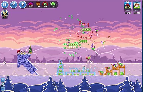 Angry Birds Friends holiday Tournament Week 137 Level 4 | power up HighScore ( 344.250 k )