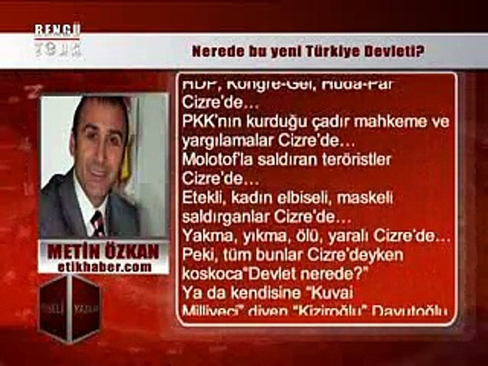 KÖŞELİ YAZILAR - METİN ÖZKAN 31.12.2014
