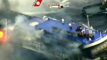 Passengers rescued from burning Greek ferry