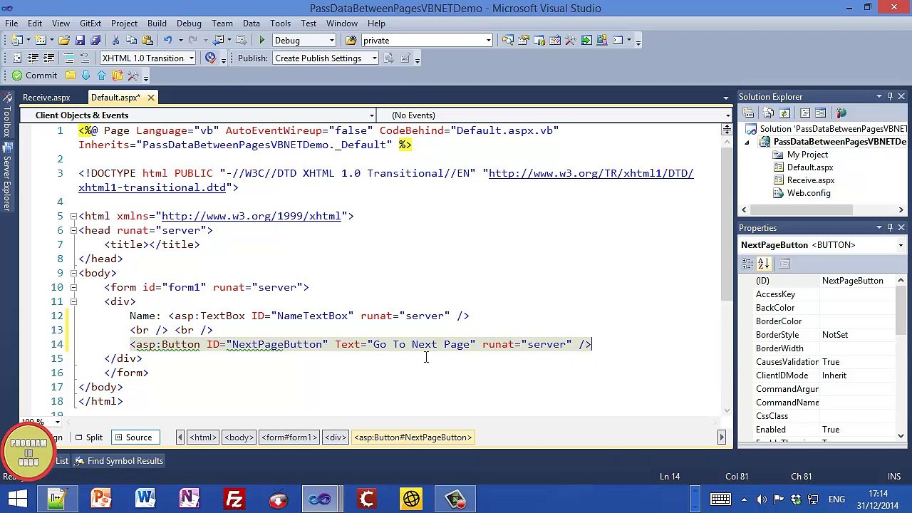 ASP.NET VB.NET Tutorials - State Management using Control In Urdu