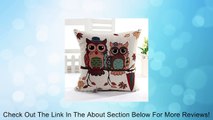 HuntGold 1X Owl Linen Cotton Decorative Throw Pillow Case Cushion Cover(Type E) Review
