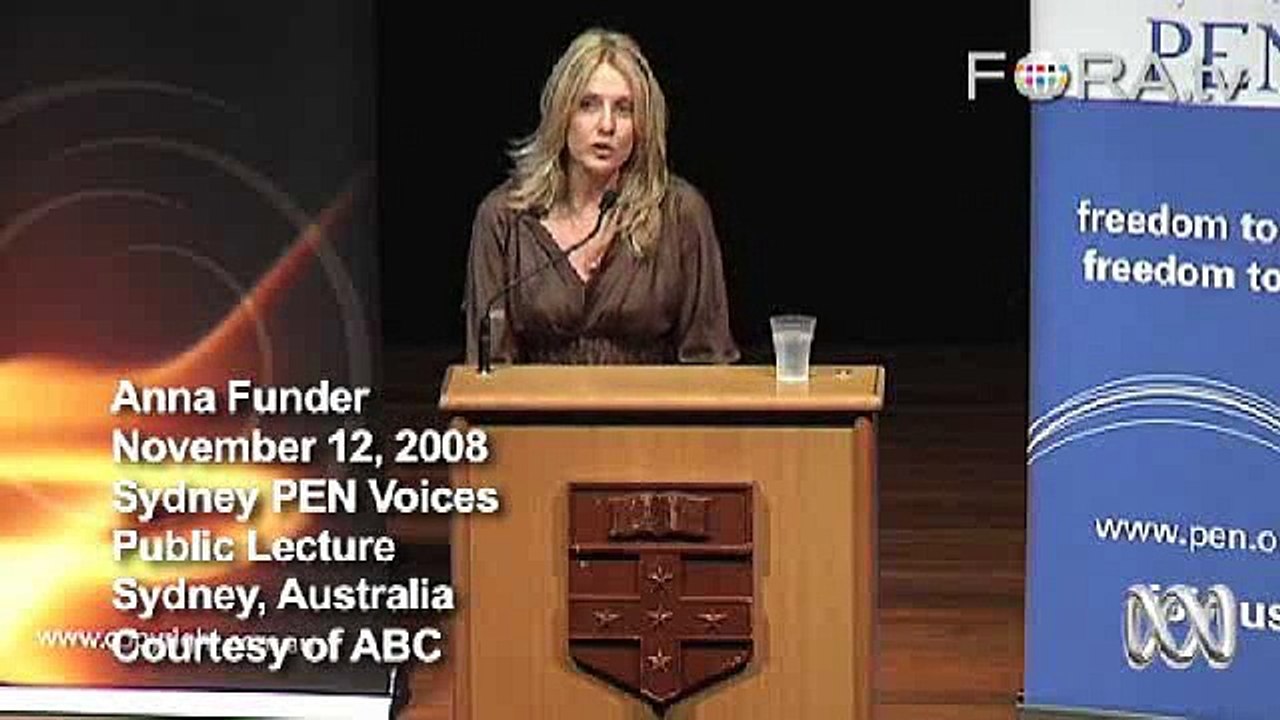 Anna Funder Examines Human Morality
