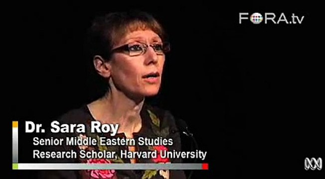 Sara Roy, Aid to Palestine Hurts Palestinians