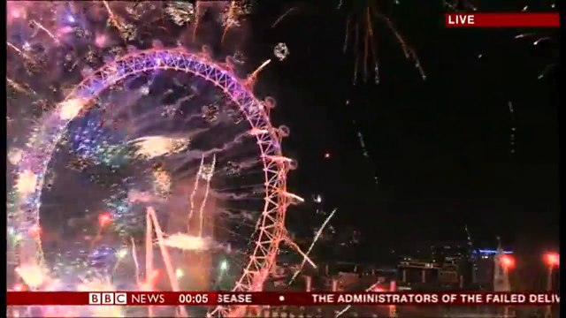 London Eye New Year FireWorks Celebrations 2015 - Full HD Video Fireworks Display 2015