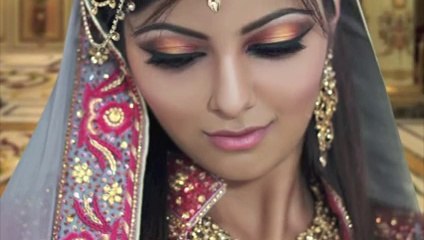 Gold and Peach Mehndi Makeup Tutorial - Indian Bridal _Asian _Arabic _Pakistani - Beautiful look