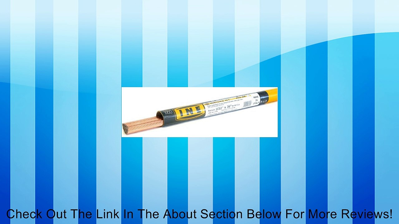 INEGAS G1 RG-45 3/32 x 36-Inch on 10-Pound Tube Copper Coated Rod for Oxyfuel Welding Review