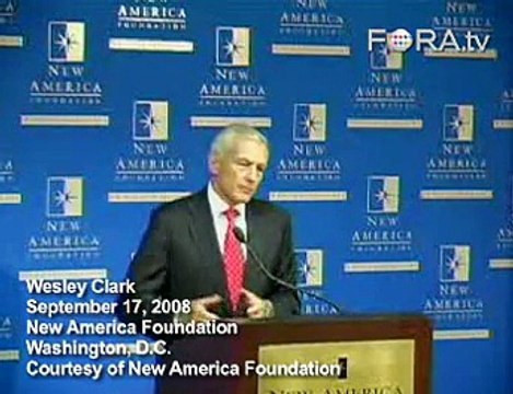 Wesley Clark Summarizes the Economic Crisis
