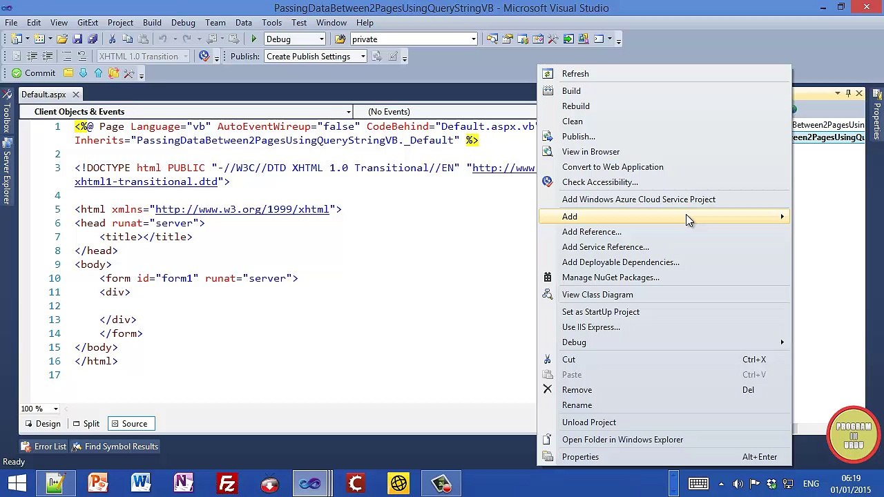 ASP.NET VB.NET Tutorials - State Management using Query String In Urdu