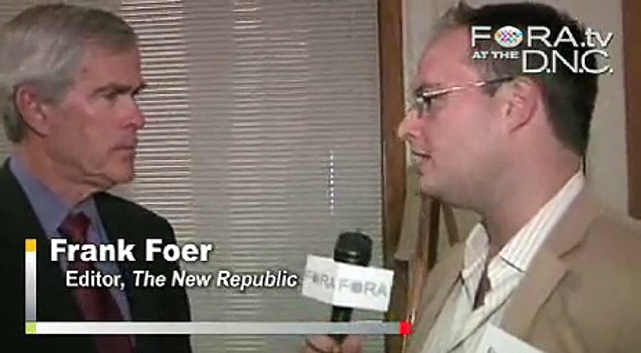 The New Republic's Frank Foer FORAcast Sen. Bingaman