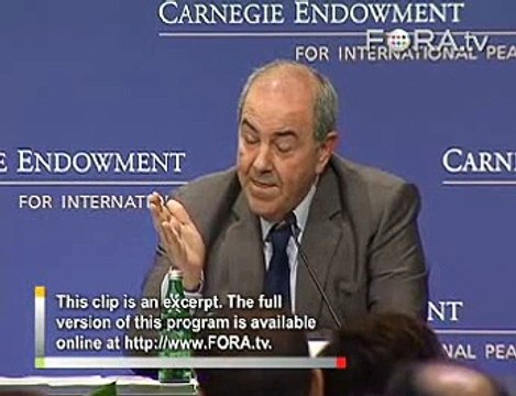 Ayad Allawi Opposes a Divided Iraq