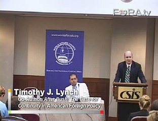 Timothy Lynch Calls for Prolonging Bush's Foreign Policy