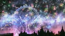 NEW YEARS 2015 London -Midnight Fireworks