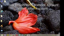 How to Link-Connect Facebook Account With Twitter Account-Profile
