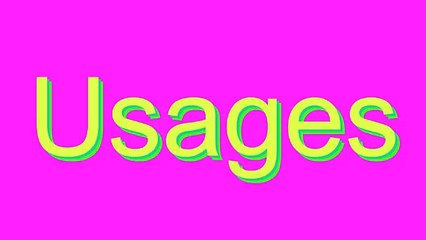 How to Pronounce Usages