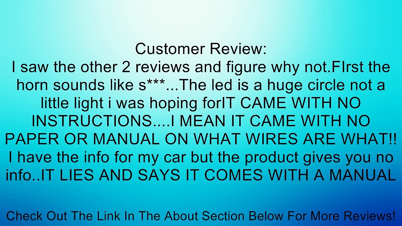 AGPtek� 1-Way Security Car Auto Vehicle Alarm Protection System Remote Control - Support Engine locking, Auto central locking, LED indicator Review